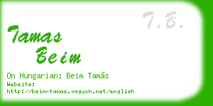tamas beim business card